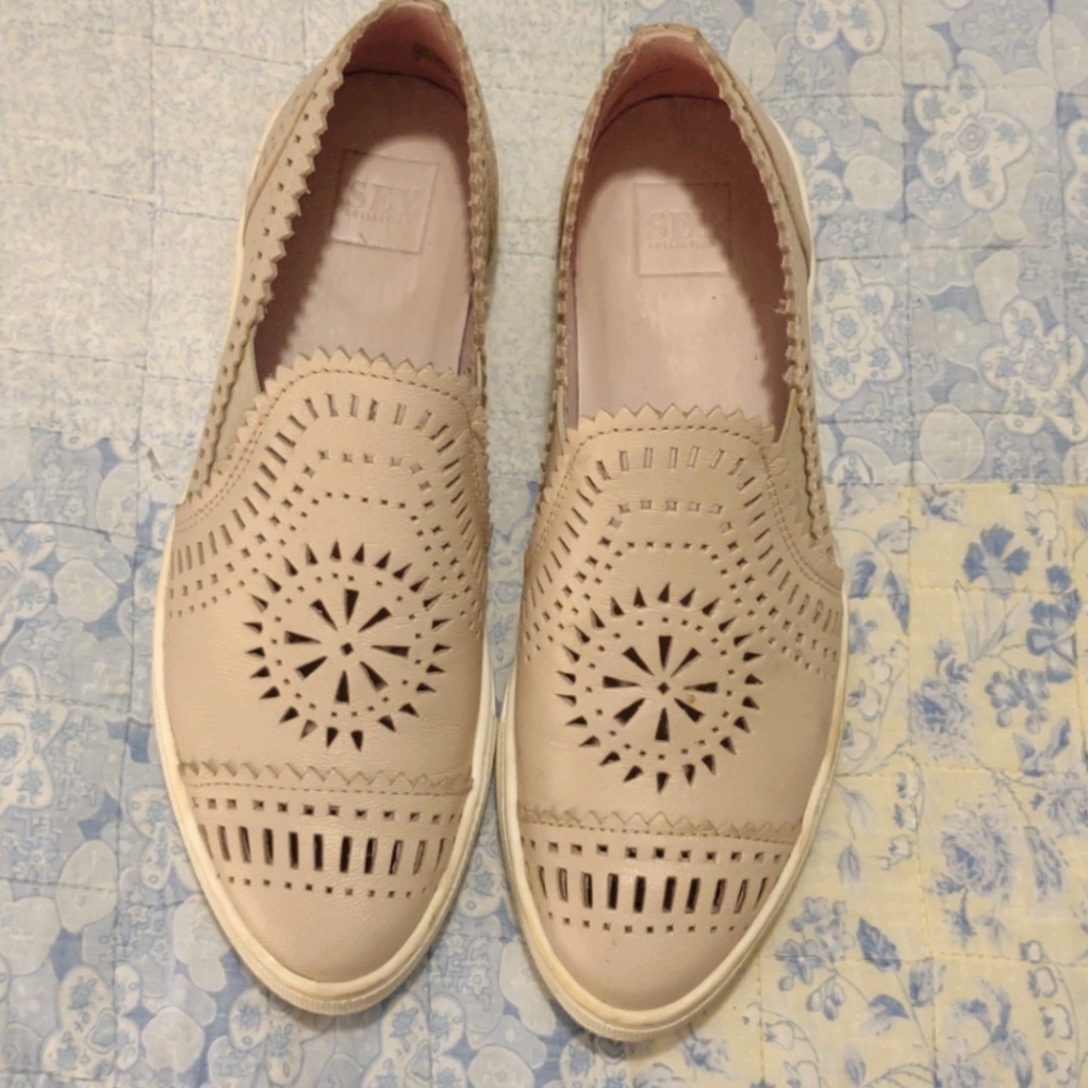 SEY by Seychelles Slip on Leather Sneakers, Size 7